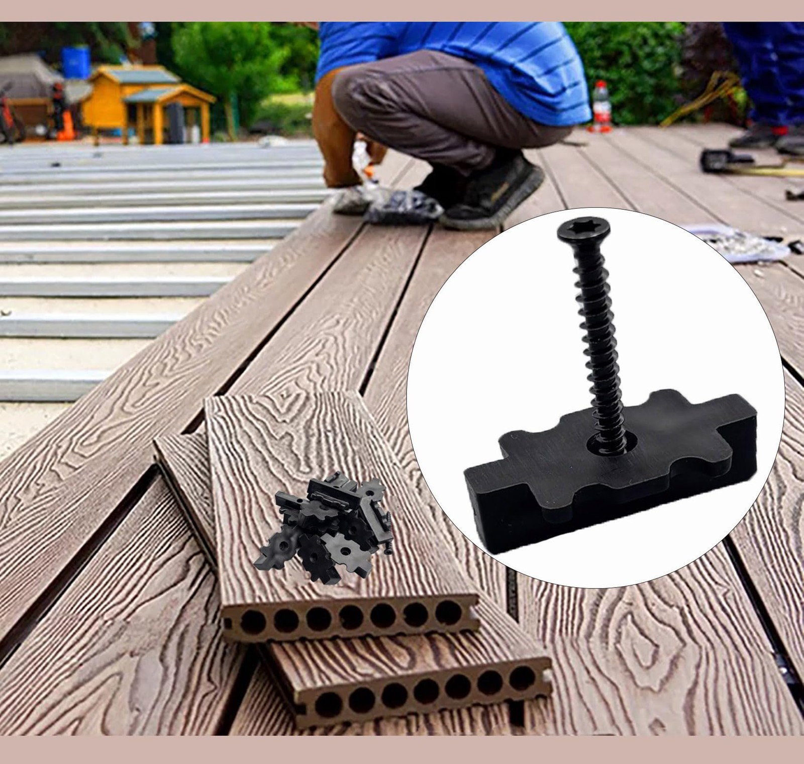 500 Deck Concealed Deck Fasteners with Metal Screws. General Composite Concea…
