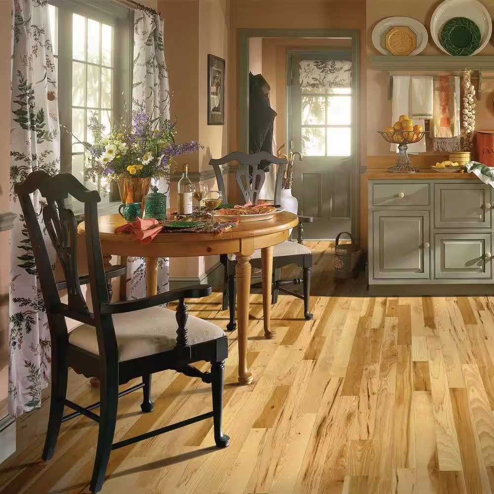 American Home Rustic Natural Hickory 3/4 In. T X 3-1/4 In. W Smooth Solid Hardwo