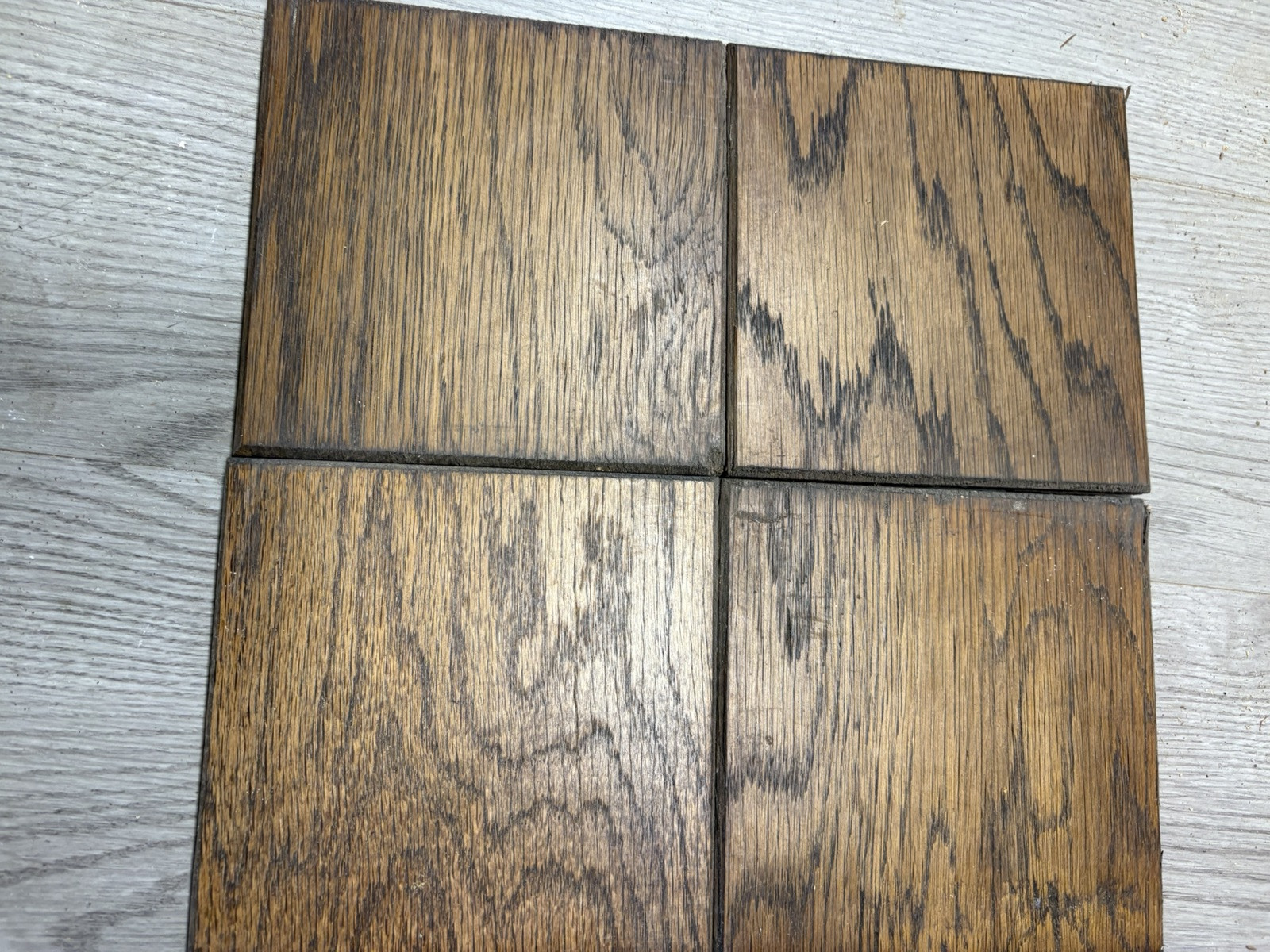 6×6 oak parquet flooring, solid without backing