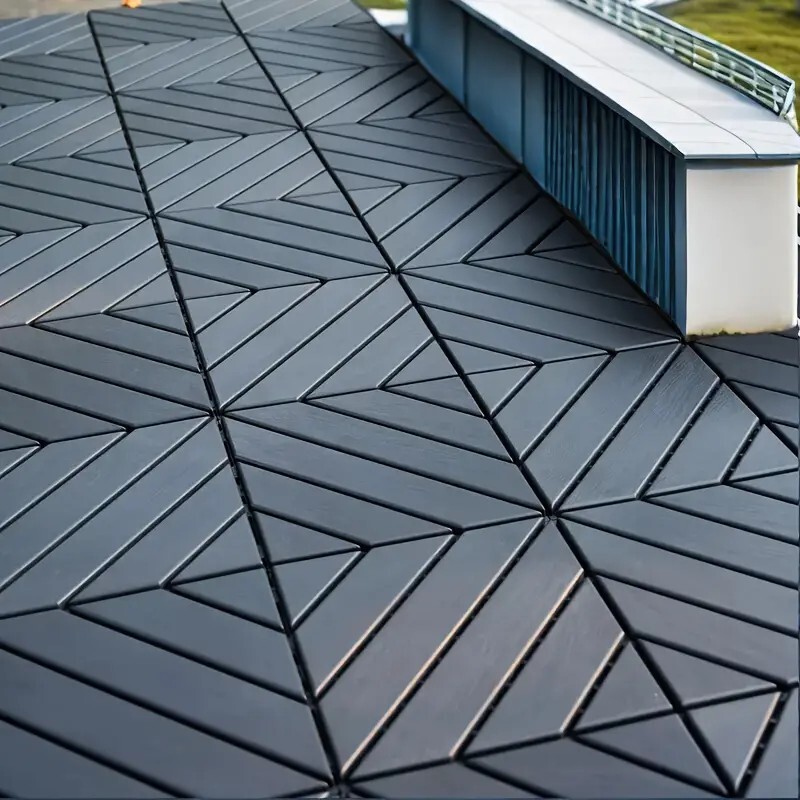2″x 12″ Wood-Plastic Composite 44PCS Quick Interlocking Flooring & Patio Deck