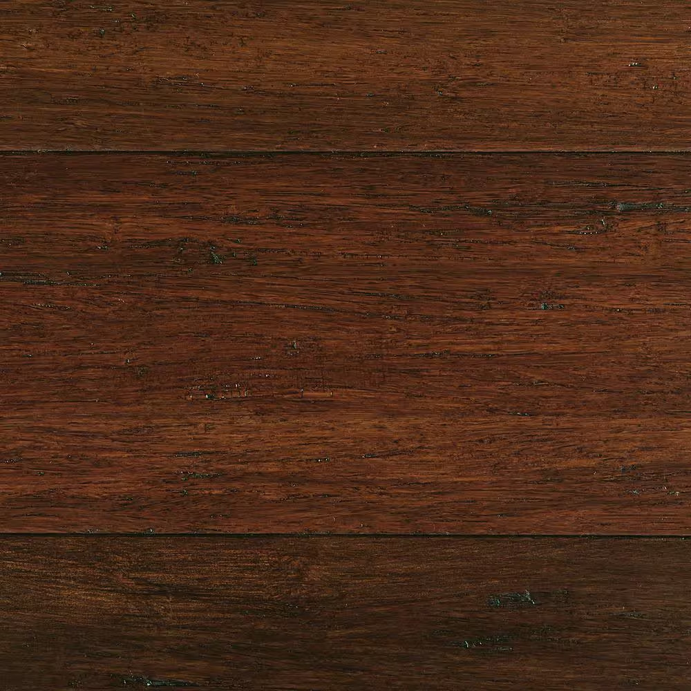 Sahara 3/8 in. T x 5.2 in. W Hand Scraped Strand Woven Engineered Bamboo Floorin