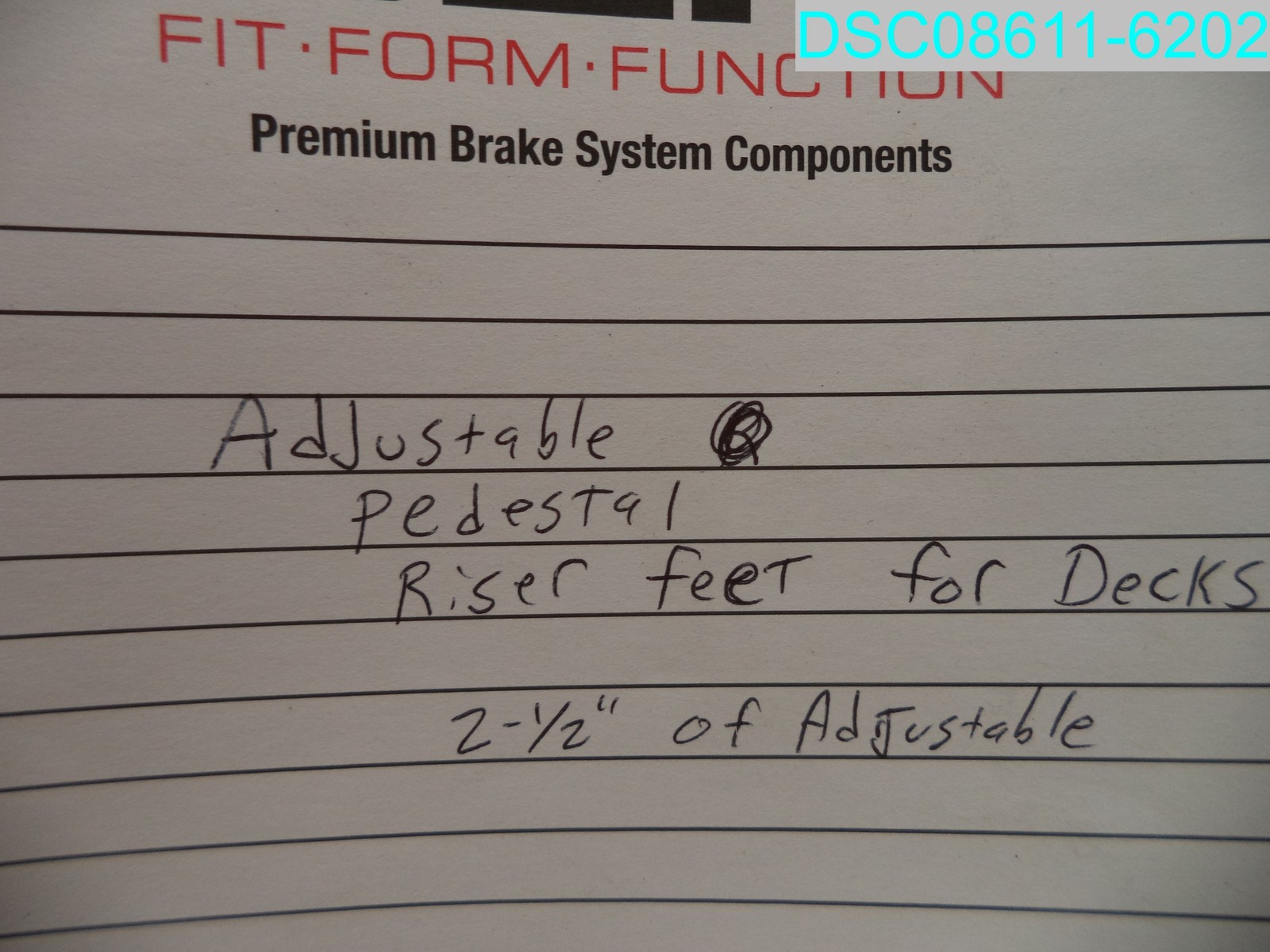 QTY=15: Deck Support Plastic Adjustable Pedestals Raising To 2-1/2″