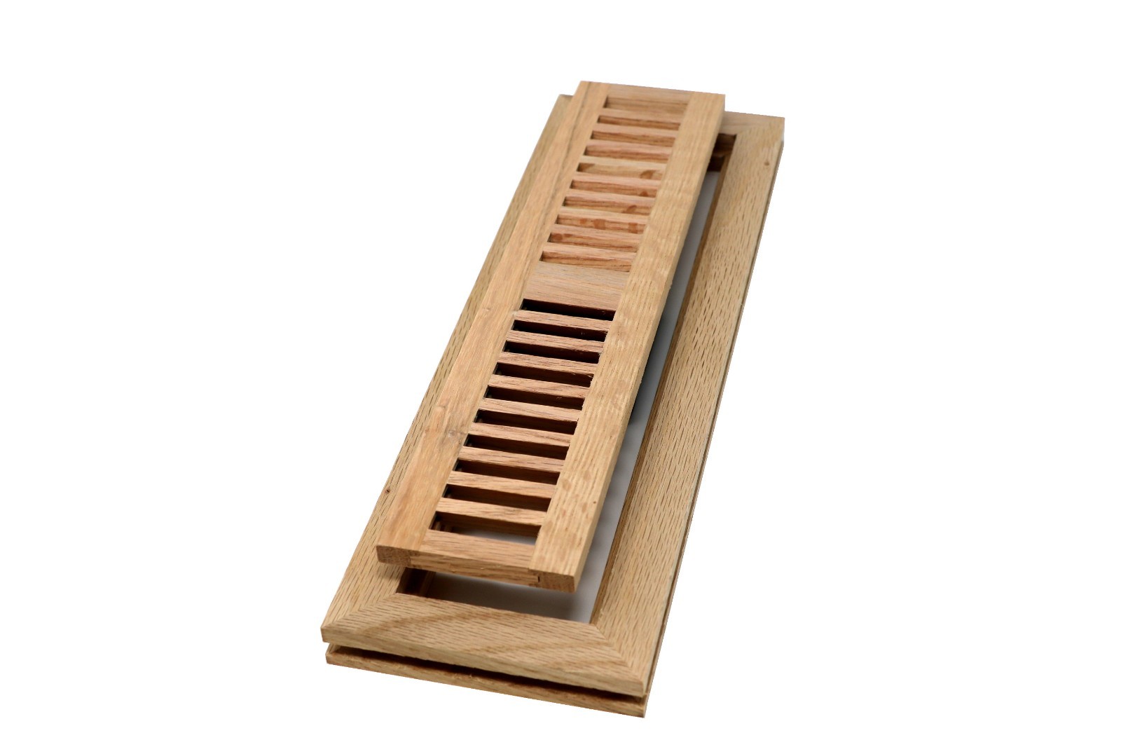 Red Oak 2 X 12 Wood Vent/Register – Flush Mount With No Damper