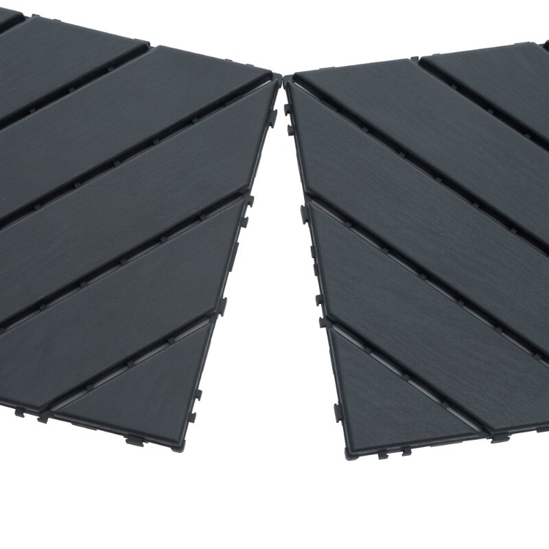 44 Pcs 12″x12″ Plastic Interlocking Deck Tiles Patio Deck Tile Waterproof Pavers