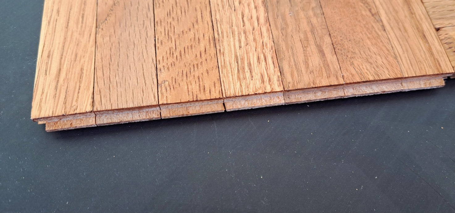 B GRADE Rustic Honey Parquet Flooring 1 SQ FT 6″ x6″ x 5/16″ 7-FINGER NOS BIN01