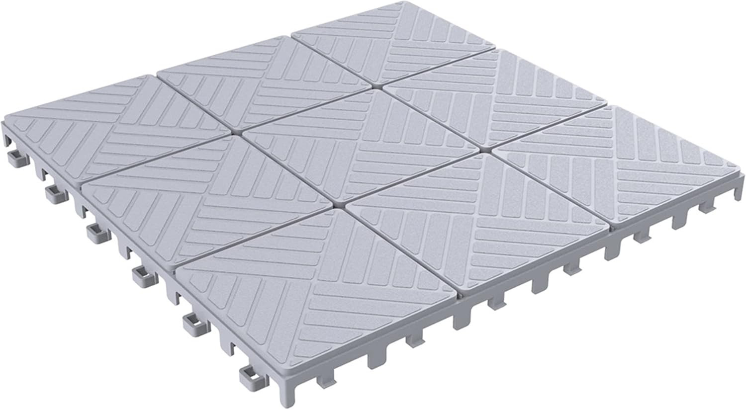30-Pack Weather-Resistant Interlocking Patio Deck Tiles – Gray Outdoor Flooring