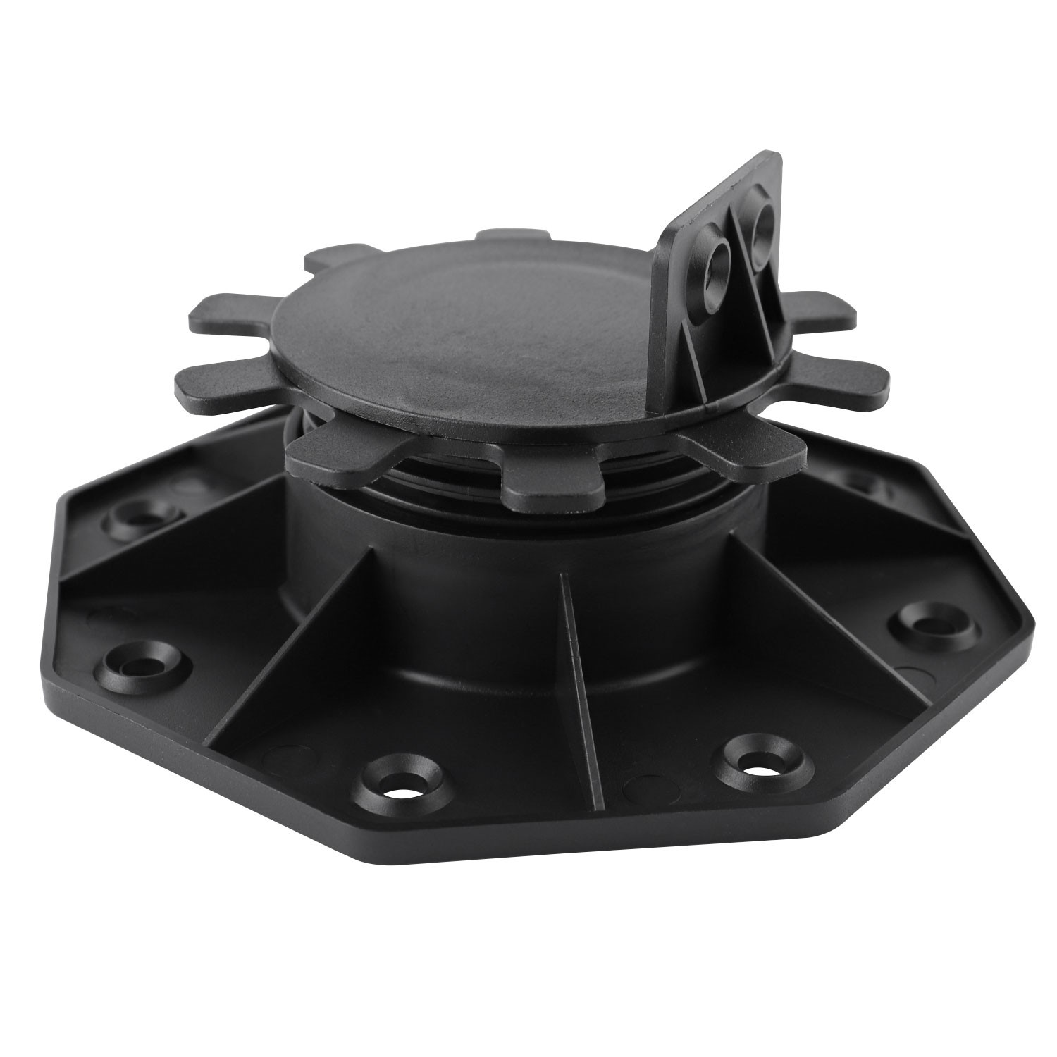 6 pcs Adjustable Deck Support Pedestal Paver Deck Blocks Deck Foundation Base