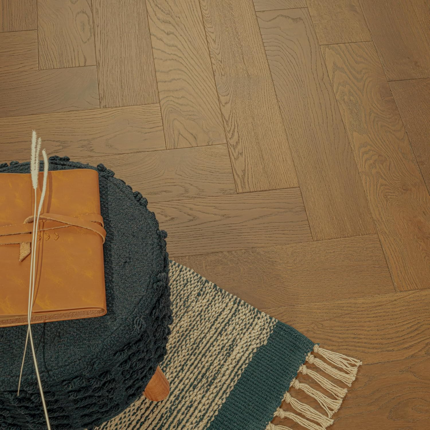 Sterlington Wellow Oak Herringbone Engineered Hardwood Flooring, 15.5 Sq. Ft.