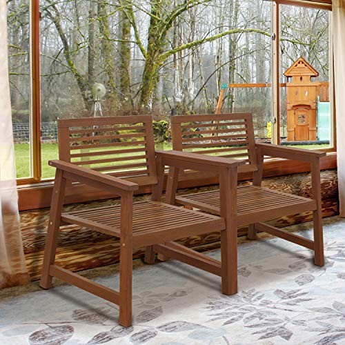 Tioman Teak Hardwood Outdoor Armchair without Cushion, FG161249R Set of Two