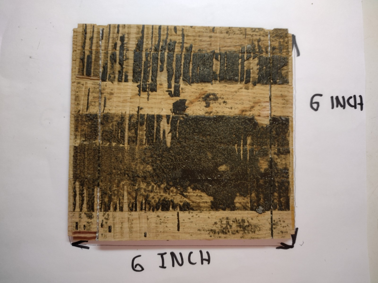 1 Bruce 6″x6″ Square 5/16″ Light Natural Oak Parquet Tile AHS100 Desert 7 Finger
