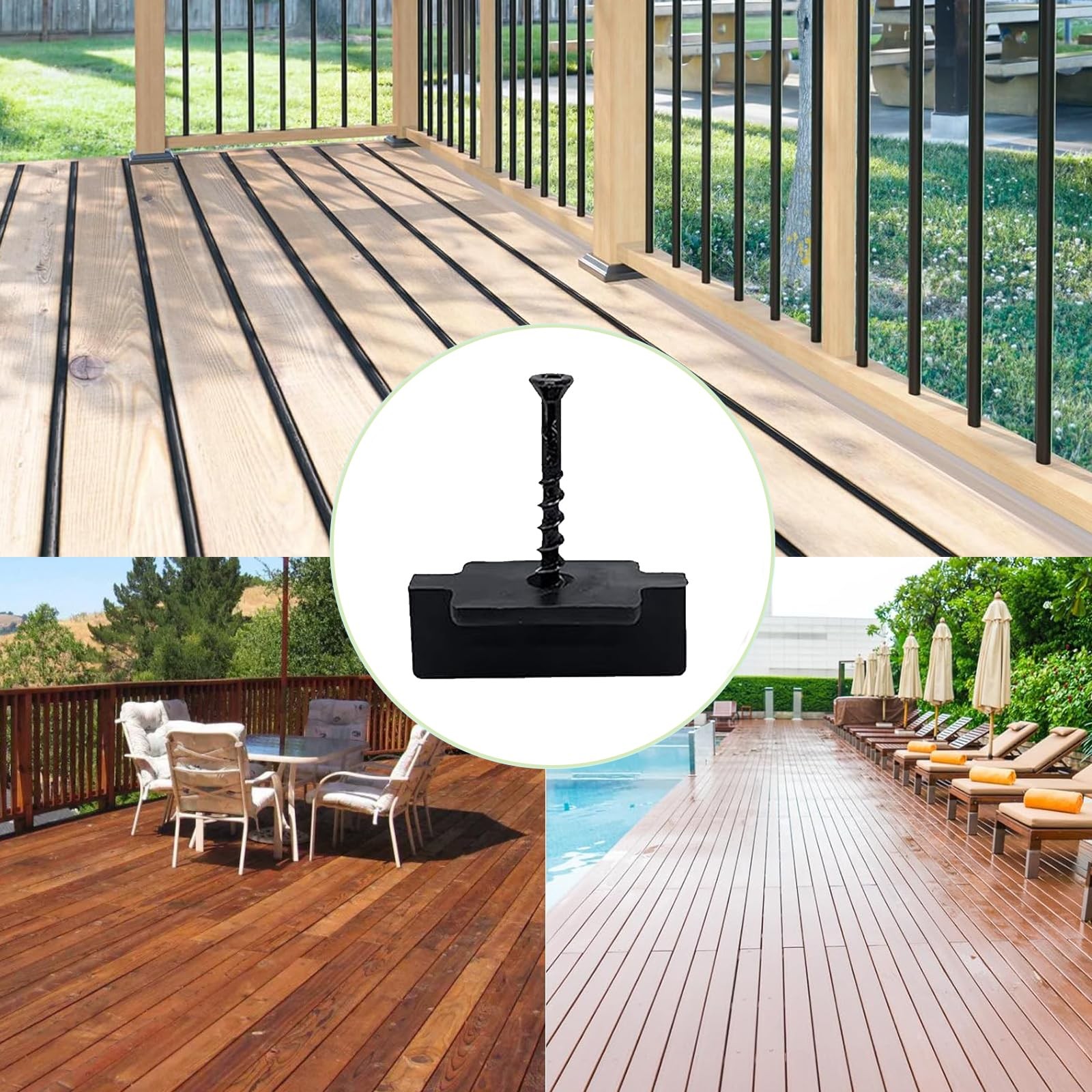 600PCS Hidden Deck Fasteners for Composite Decking Boards Composite Deck Fast…