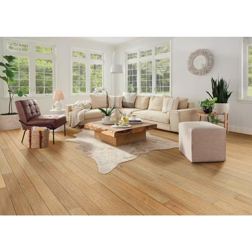 American Vintage Cozy Living Red Oak 3/4 In. T X 5 In. W Scraped Solid Hardwood