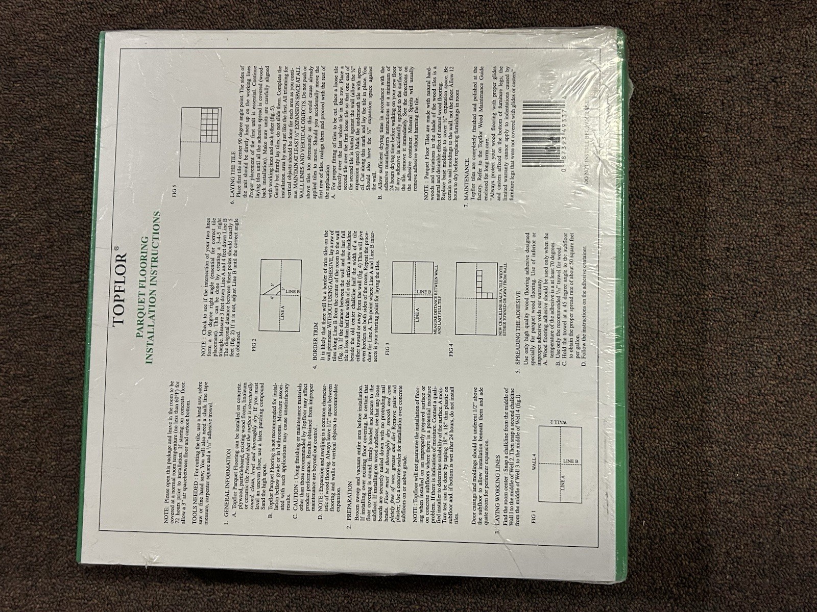 Oakgrain Solid Parquet Hardwood Tile Flooring 6-Finger (10 Tiles/Package) NEW!