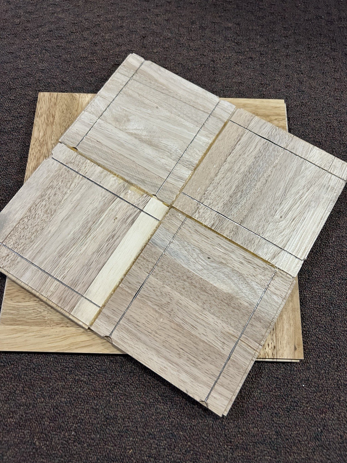 Oakgrain Solid Parquet Hardwood Tile Flooring 6-Finger (10 Tiles/Package) NEW!