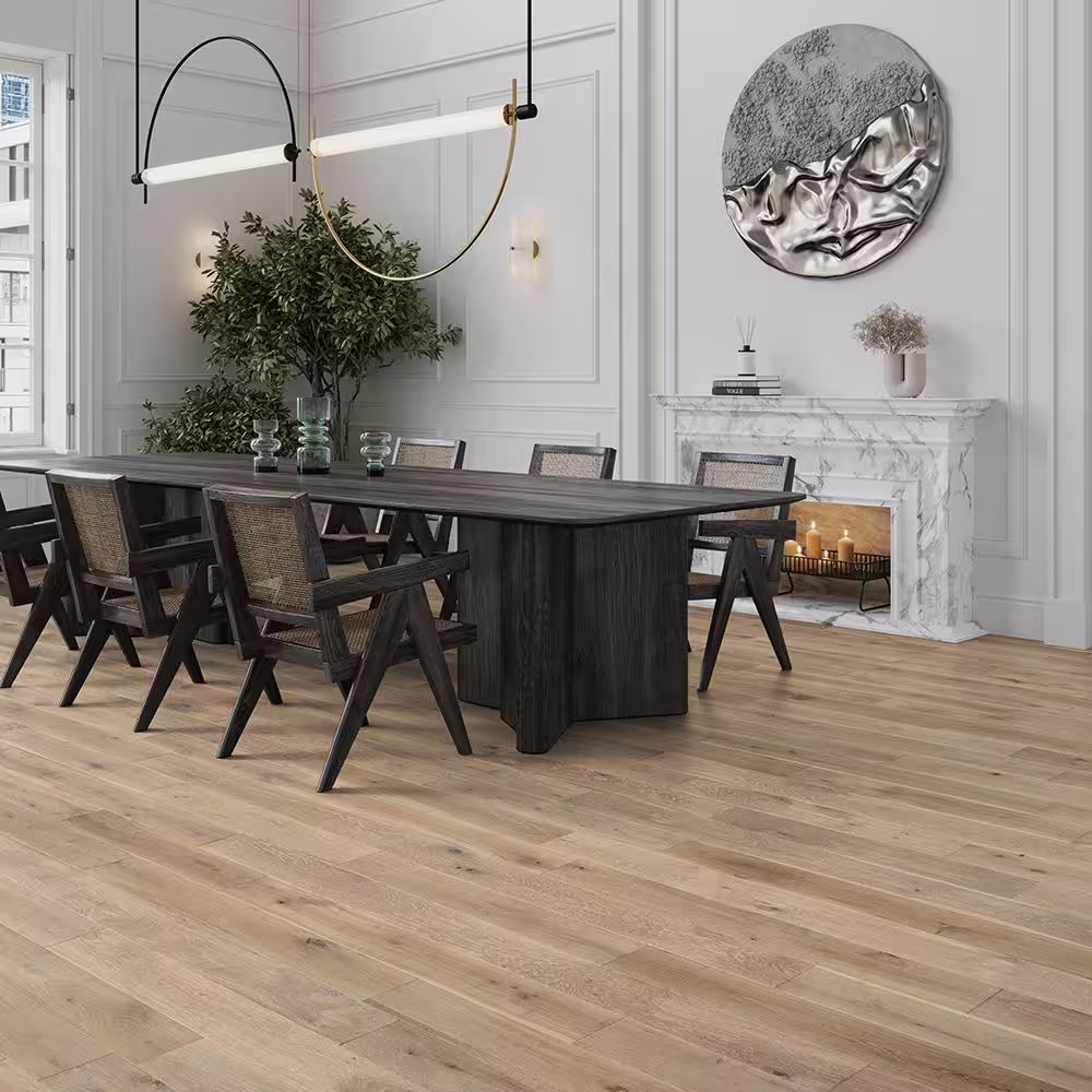 Ladera French Oak 3/4 In. Thick X 5 In. Wide Light Wire Brushed Solid Hardwood F