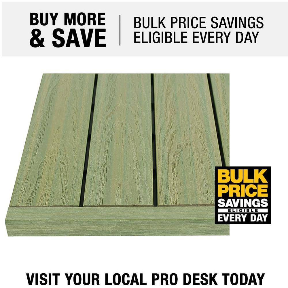 1/12 Ft. X 1 Ft. Quick Deck Composite Deck Tile Straight Trim in Irish Green (4-