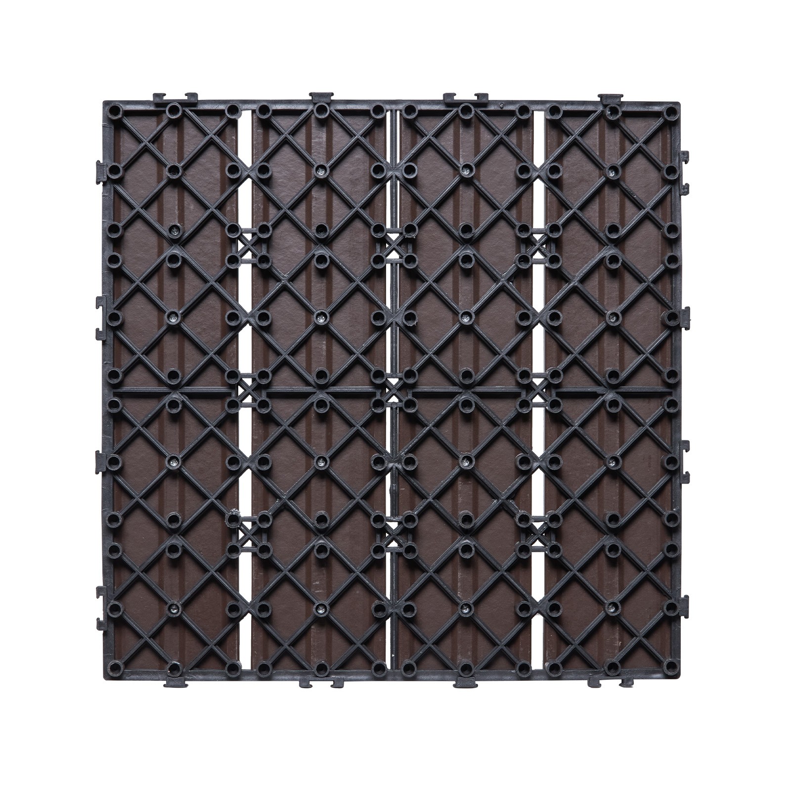 Uimoso Interlocking Deck Tiles Plastic Wood 27 Pack 12″x12″ Waterproof Porch
