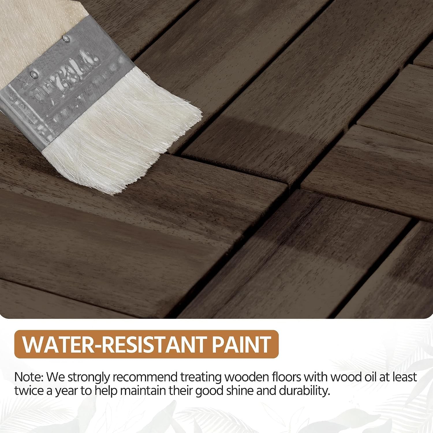 27PCS Acacia Wood Deck Tiles Interlocking Patio Flooring,Black | Acaci