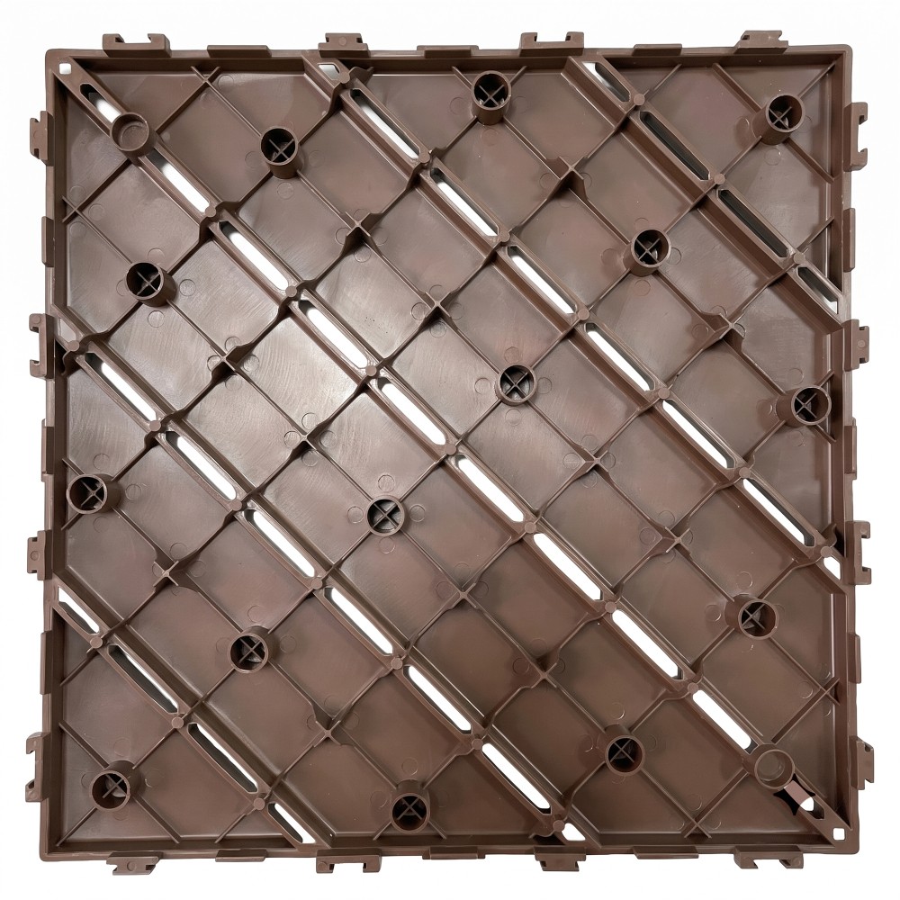 44x Plastic Interlocking Deck Tiles 12″x12″ Waterproof Non-Slip Patio Flooring