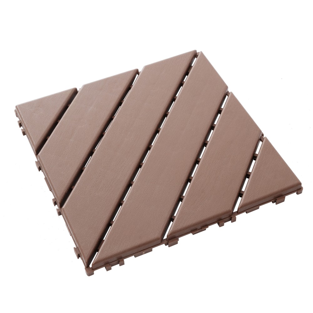 44Pcs Plastic Interlocking Deck Tiles Patio Deck Tiles,12″x12″ Square Waterproof