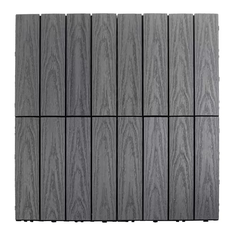UltraShield Naturale 1×2 Composite Deck Tile Westminster Gray 20 Sq Ft Box