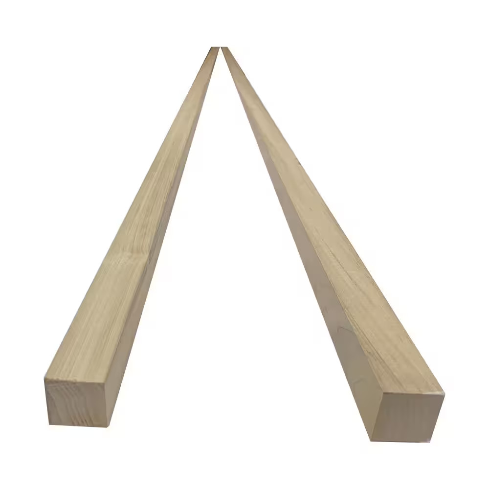 2 In. X 2 In. X 6 Ft. Poplar S4S Hardwood Board (2-Pack)