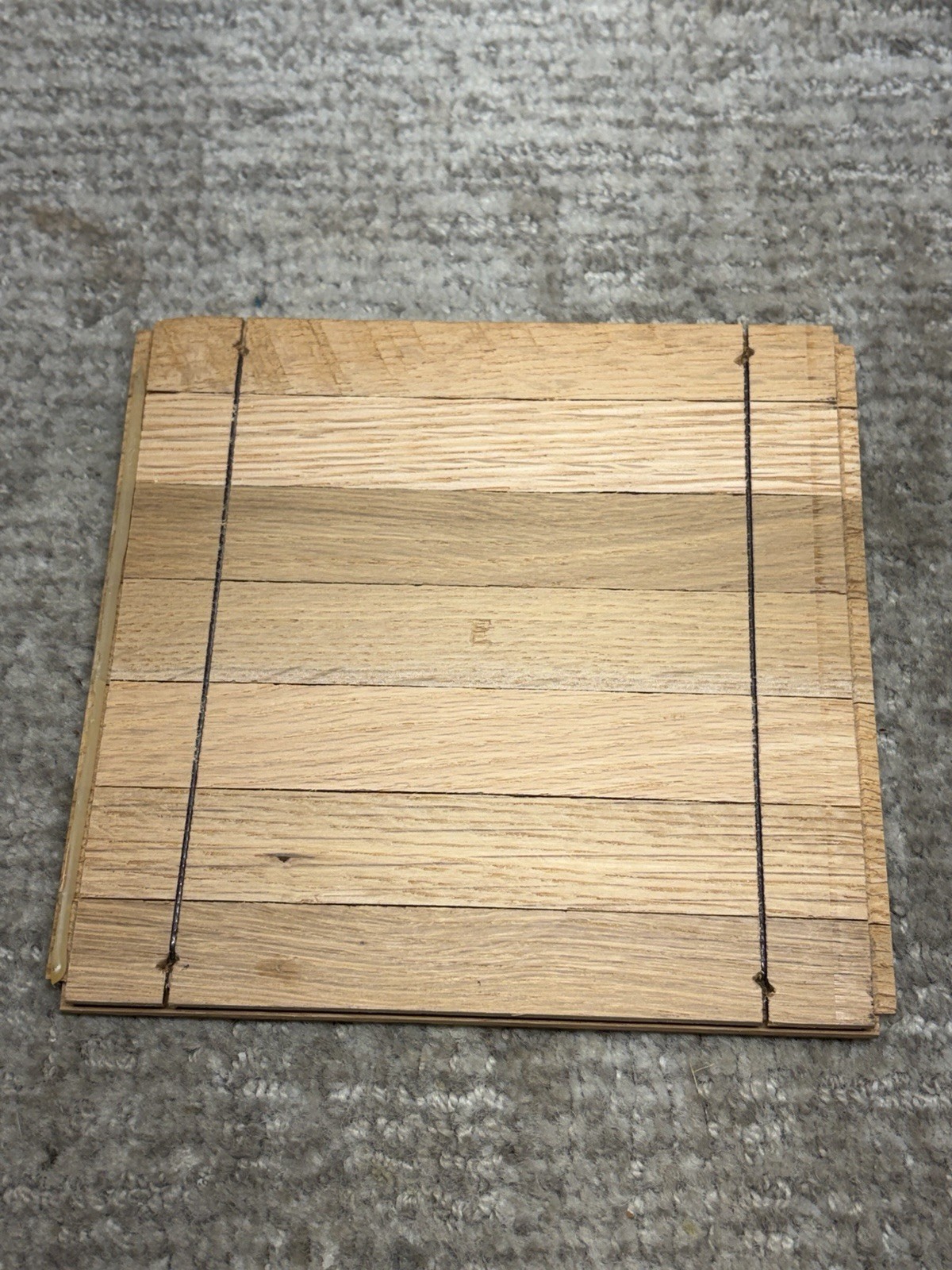 Hartco Windsor Cambridge Oak Parquet Floor Repair Tile 6×6 7-Finger 1 pc
