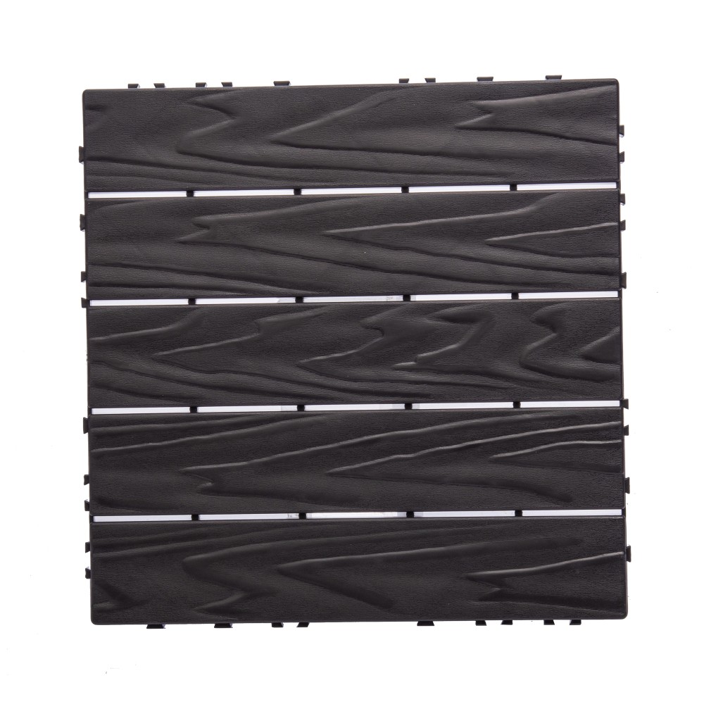 11.42″x11.42″ Plastic Interlocking Deck Tiles – 61.60 Sq.Ft Outdoor Plastic