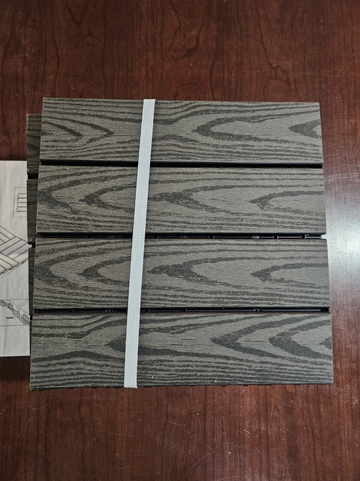 Plastic Interlocking Deck Tiles (Lot Of 9) 11 1/2 Inches x 11 1/2 Inches
