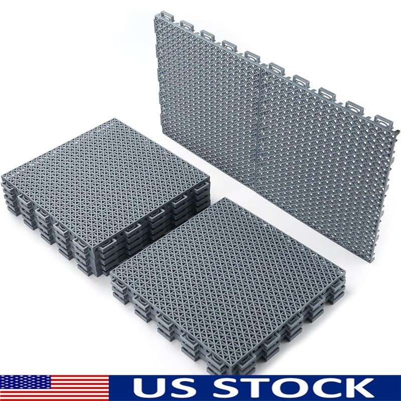 Slip Resistant Waterproof Interlocking Deck Tiles Easy Install Pool Patio Garden