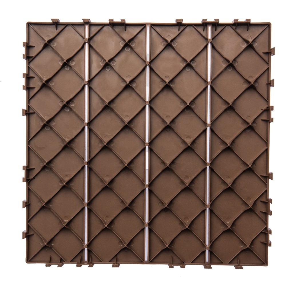 11.42″x11.42″ Plastic Interlocking Deck Tiles – 61.60 Sq.Ft Outdoor Plastic