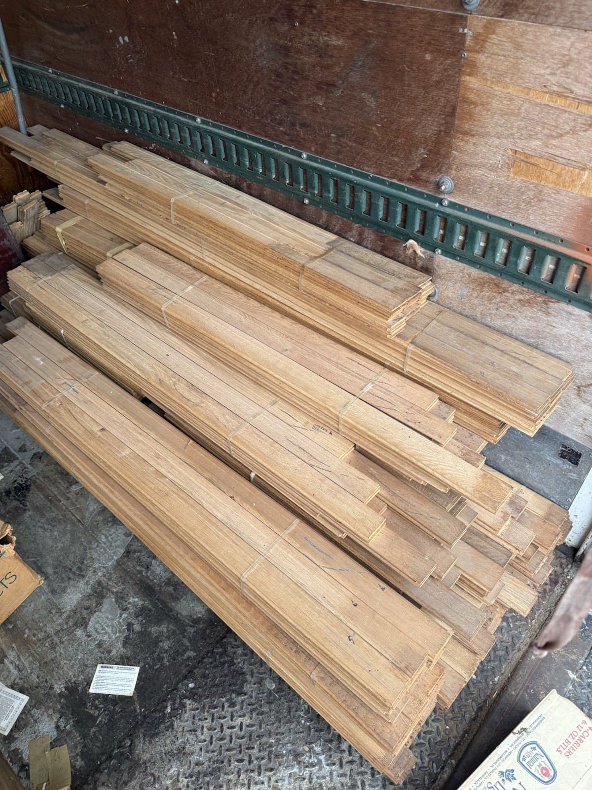 Solid Wood Unfinished Tongue-and-Groove Flooring Planks Narrow Width Brown