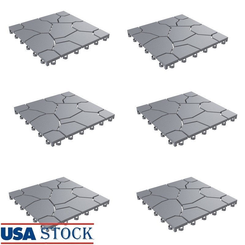 Interlocking Deck Tiles Outdoor Flooring Weather Resistant Drainage Quick Setup