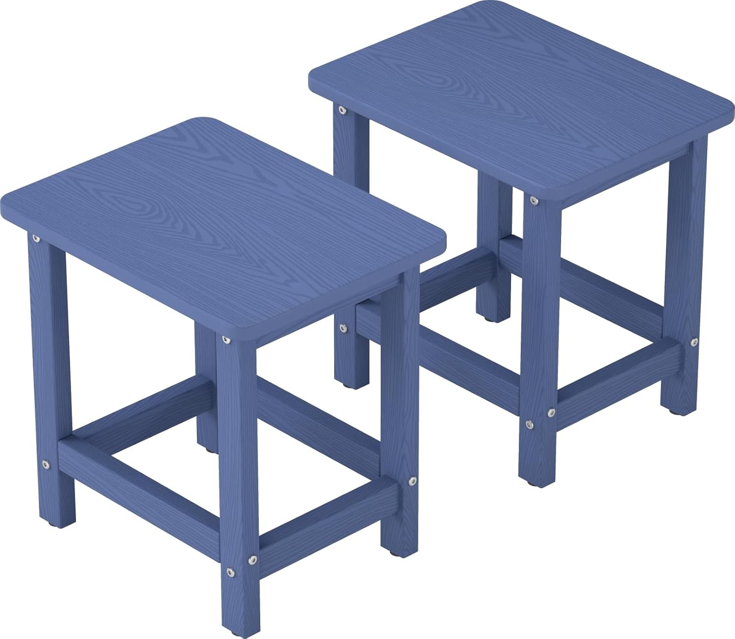 Weatherproof Outdoor Side Table HDPE Small Outdoor Table Adirondack 16.6-Inch