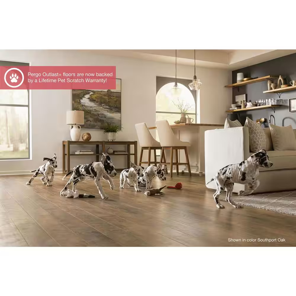 Outlast+ Pure Black Oak 12 Mm T X 7.4 In. W Waterproof Laminate Wood Flooring (1