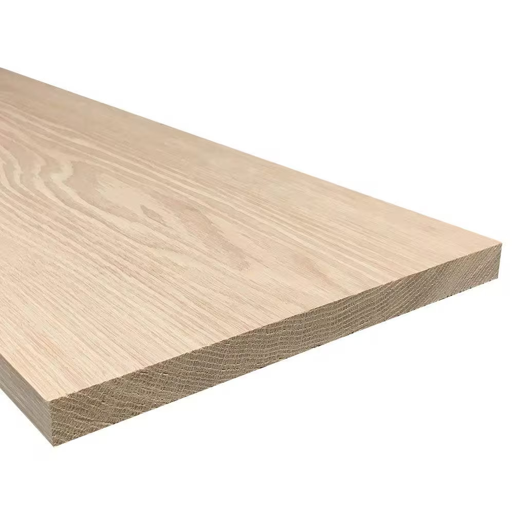1 In. X 10 In. X Random Length S4S Oak Hardwood Boards