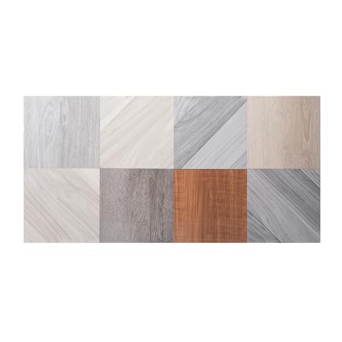 Interlocking Luxury Wood Flooring Tile, Wood Floor 6 x 6 inch 8 Multicolor