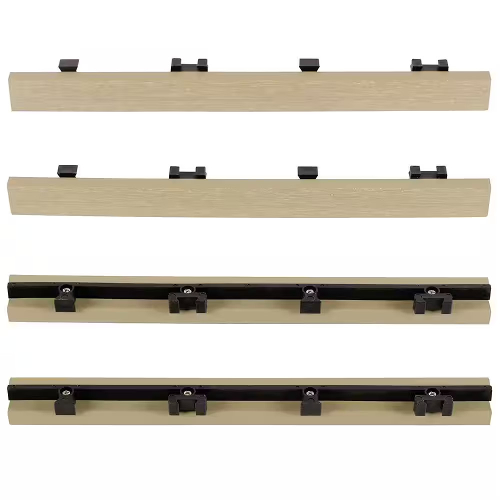 1/12 Ft. X 1 Ft. Quick Deck Composite Deck Tile Straight Trim in Japanese Cedar