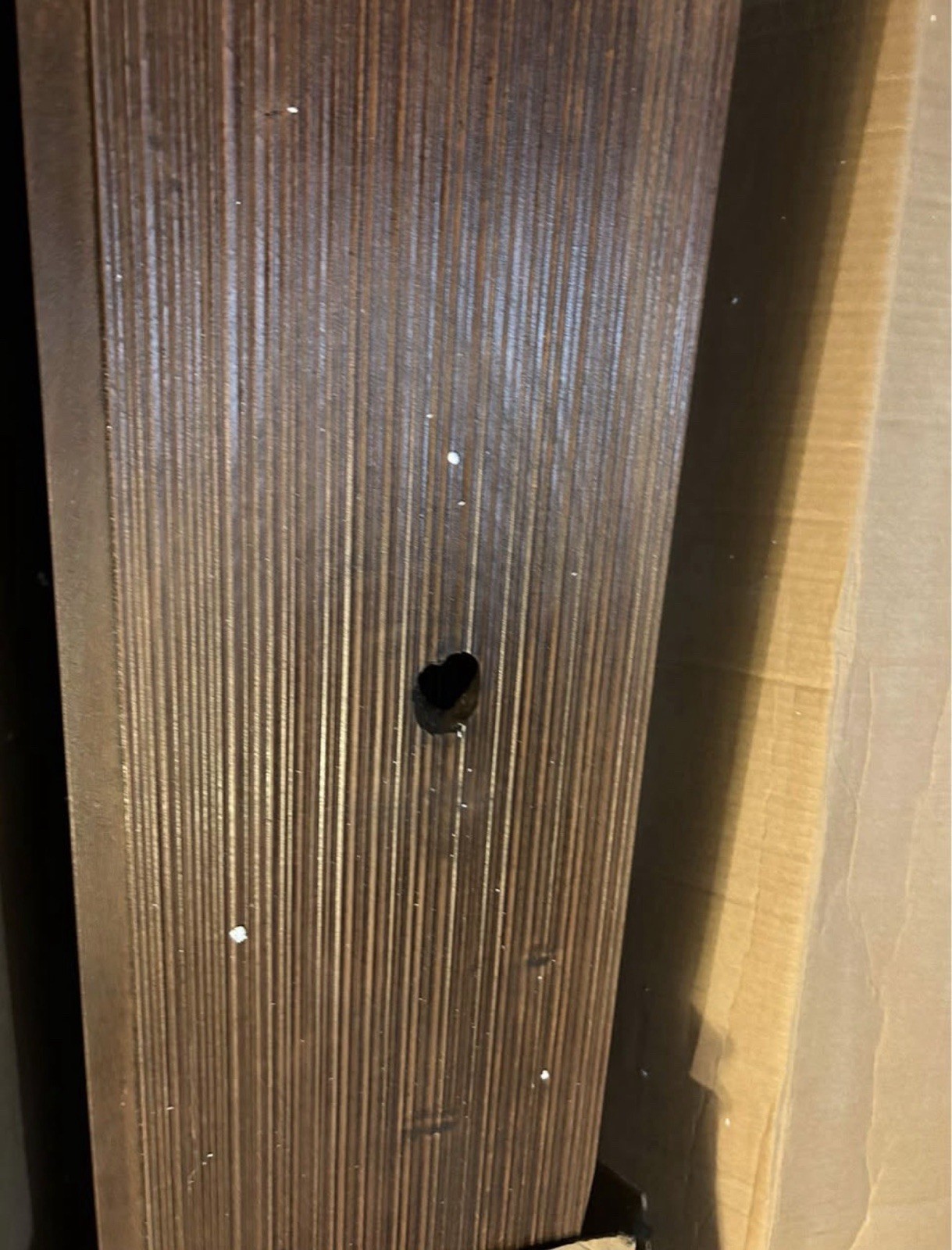 Brown Matte Solid Wood Flooring Planks 48x6in Micro-Beveled Nail Down Smooth