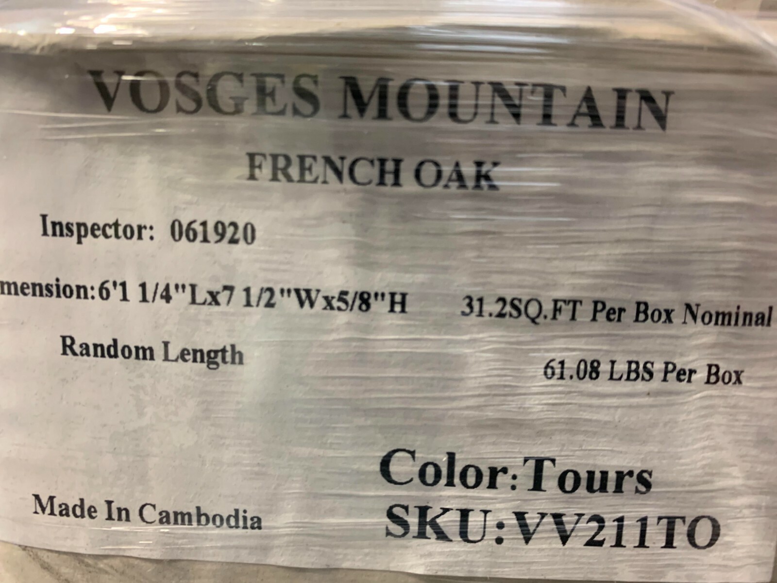 Vosges Mountain Hardwood Tours 5/8 x 7-1/2 VV211T0