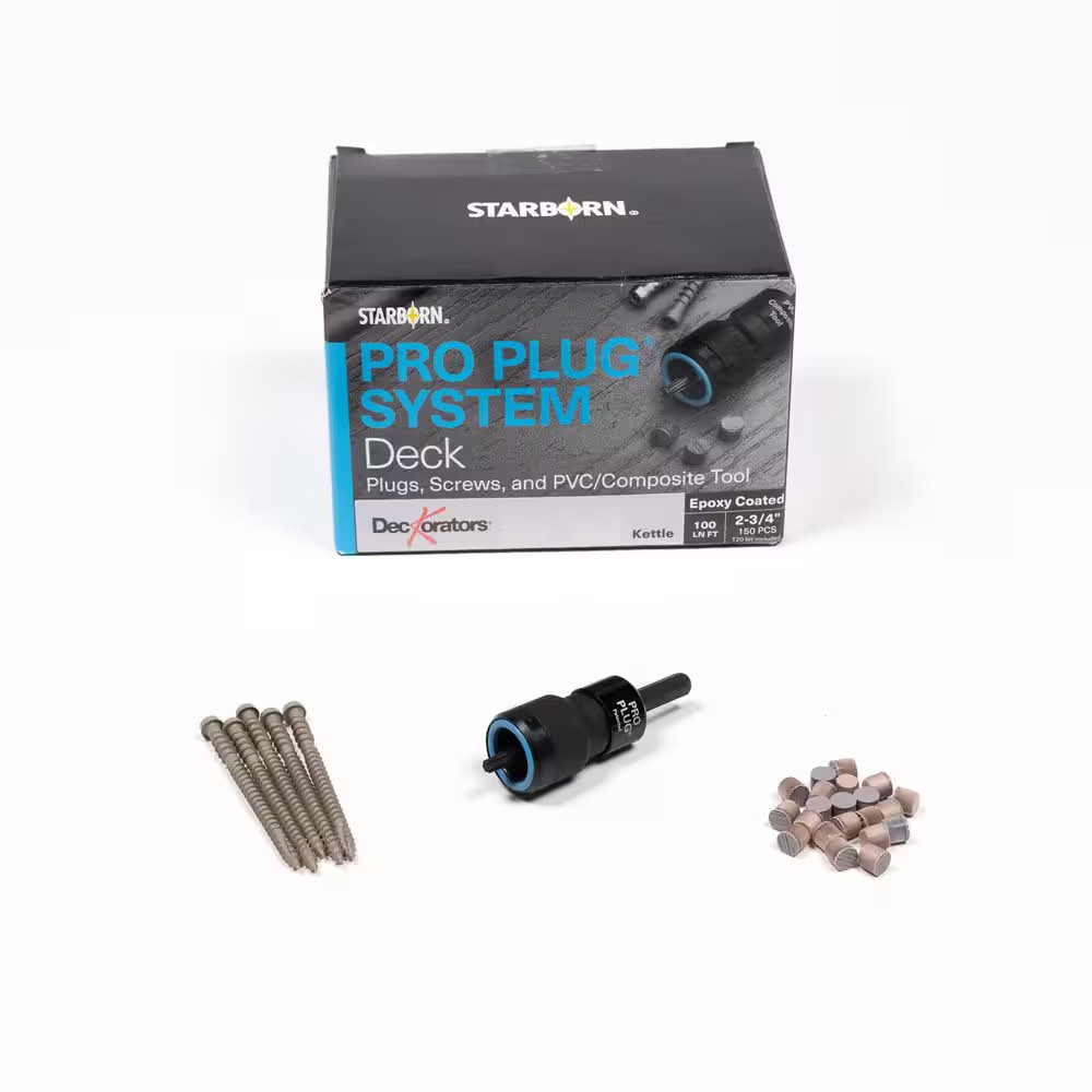 Porch Flooring #10 X 2-3/4 In. Star Trim Head Pro Plug System Composite Deck Har