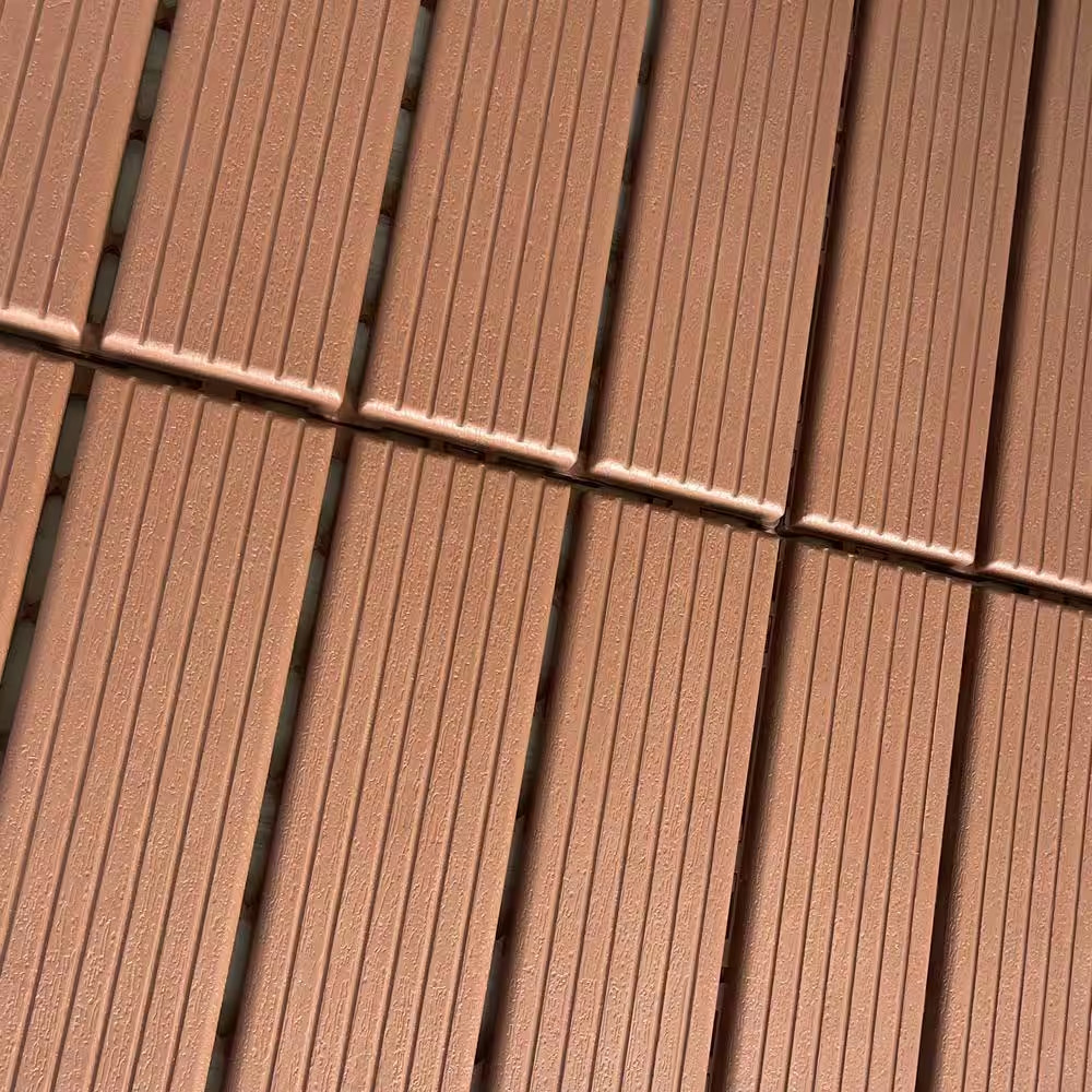 11.8 In. X 11.8 In. Patio Outdoor Flooring Waterproof Plastic Interlocking Deck