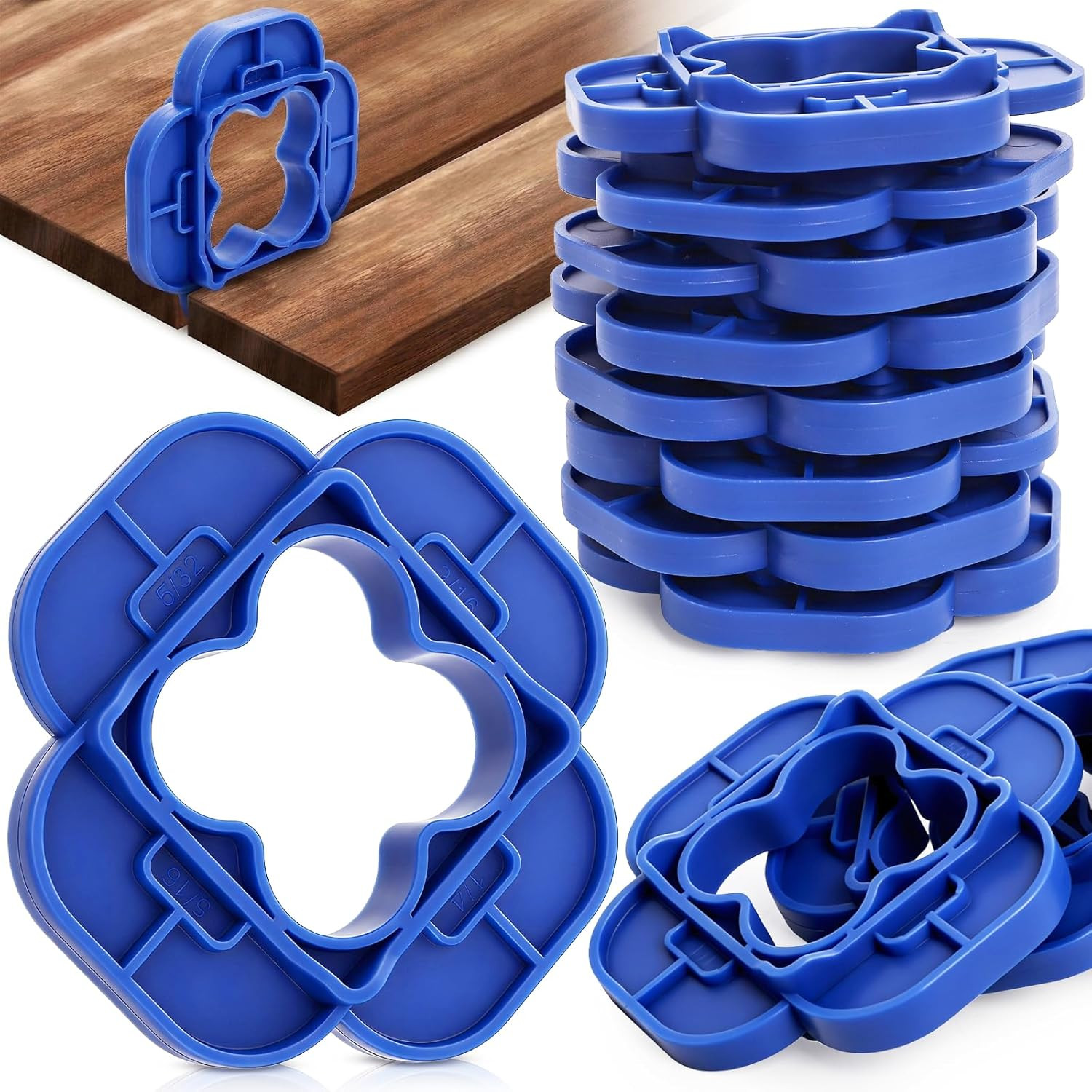 24-Pack 4-in-1 Deck Spacers for Composite, PVC & Hardwood Decking