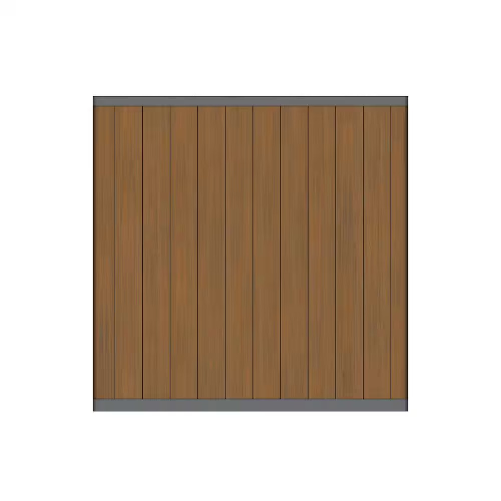 Ultraeasy 6 Ft. X 6 Ft. Peruvian Teak Composite Flat Style Vertical Fence Panel