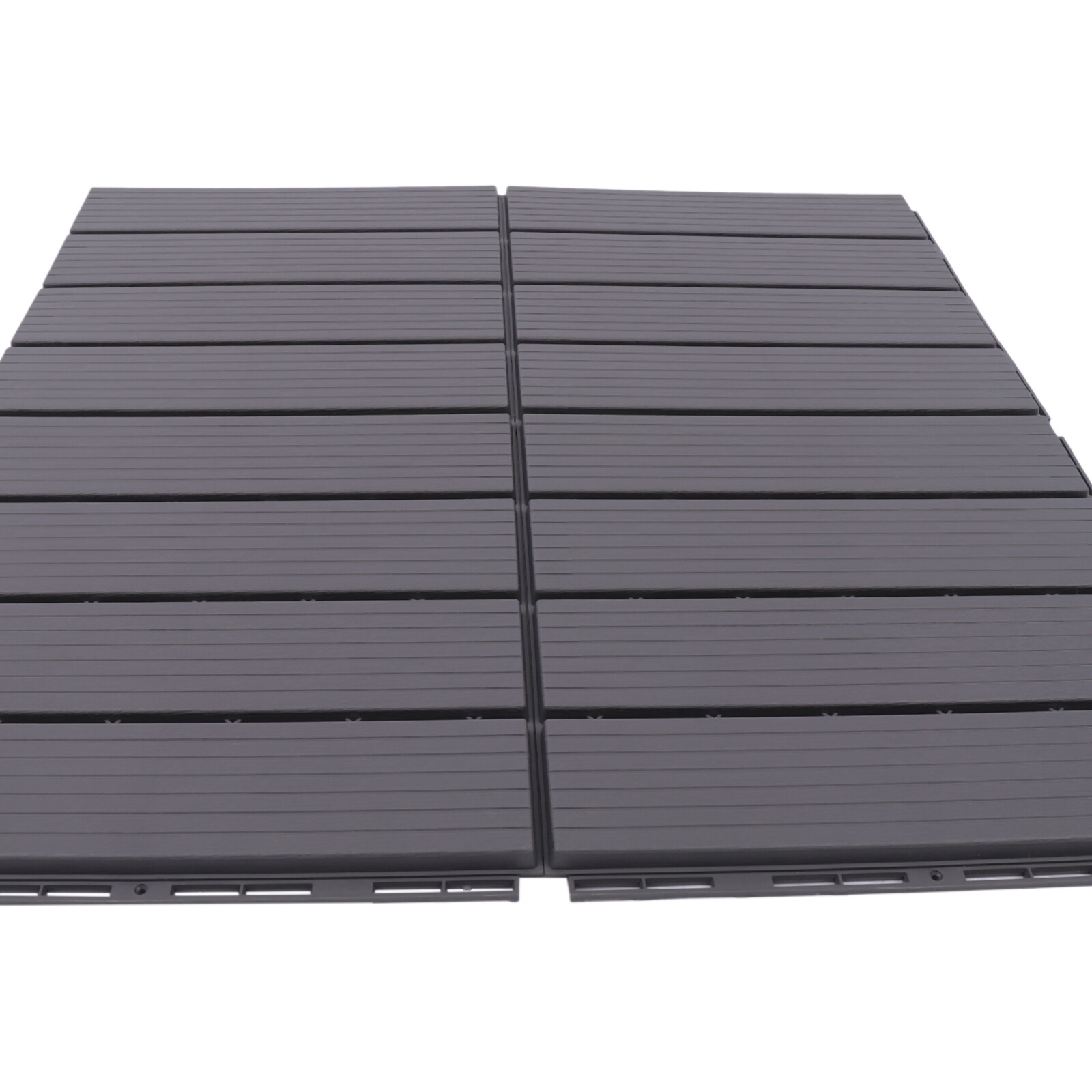 22PCS 12”x12” Interlocking Decking Tiles Plastic Composite Patio Deck Tiles