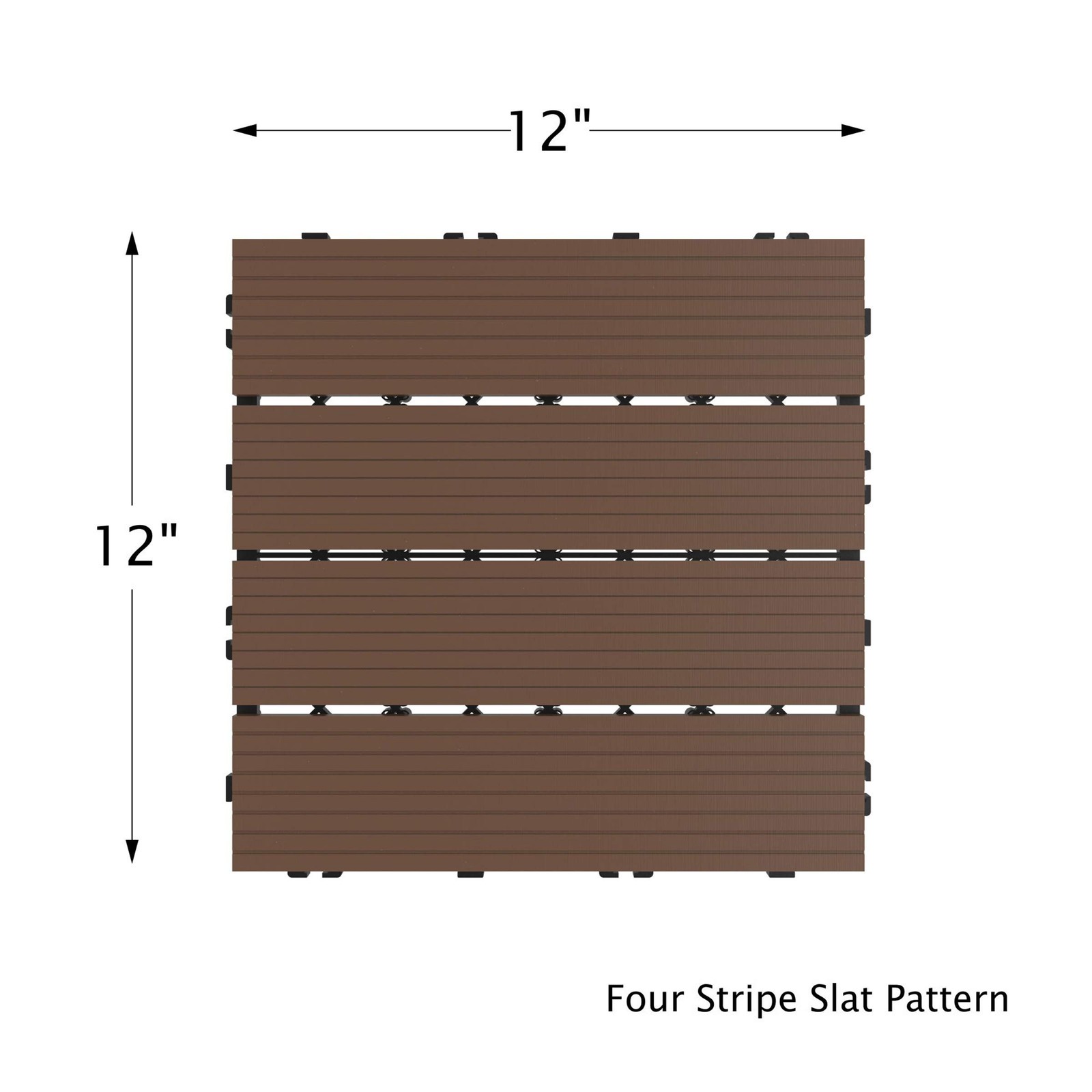 Interlocking Deck Tiles – 6-Pack Composite Outdoor Flooring for Patio, Balcony
