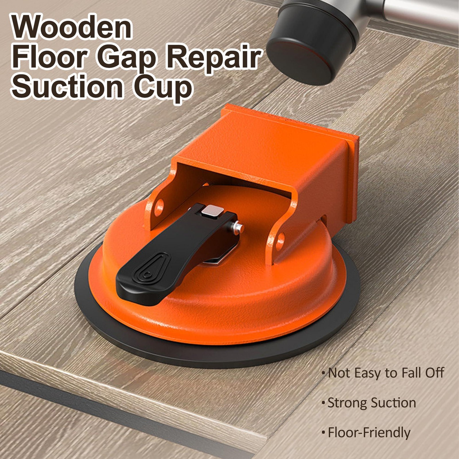 Floor Gap Fixer Tool with Suction Cup for Hardwood-Laminate and Vinyl Flooring