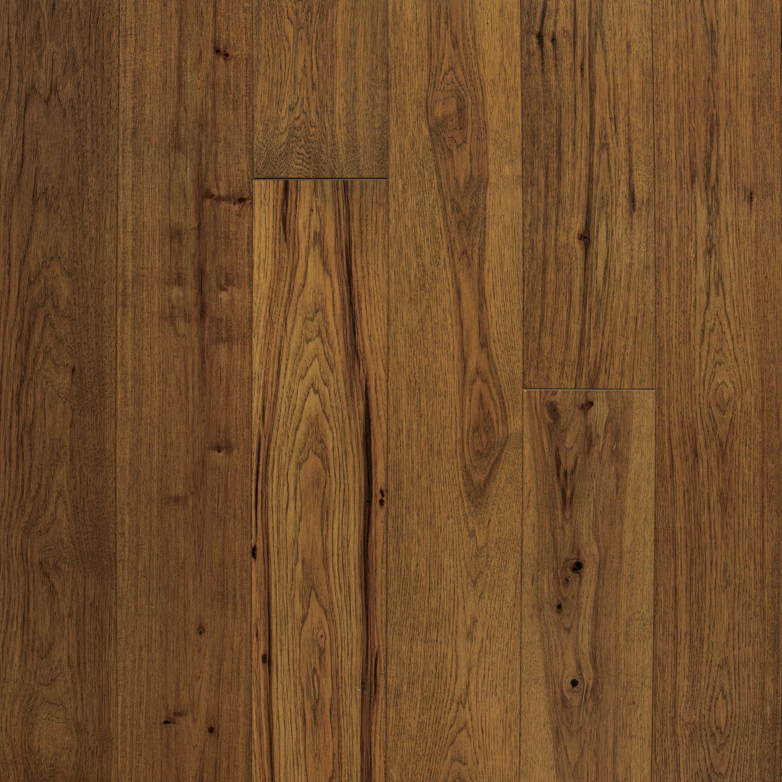 Wide Plank Hickory Flooring, Saddle, Prefinished Engineered, Sample