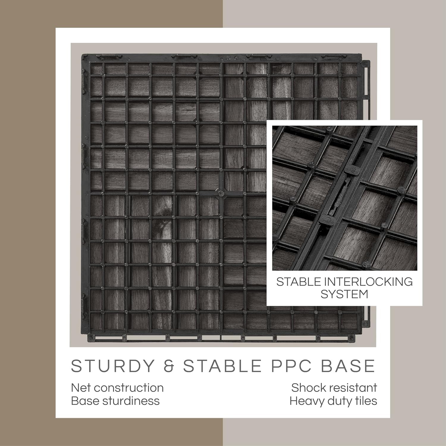 Deck Tiles, Patio Flooring – Outdoor Waterproof Acacia Wood