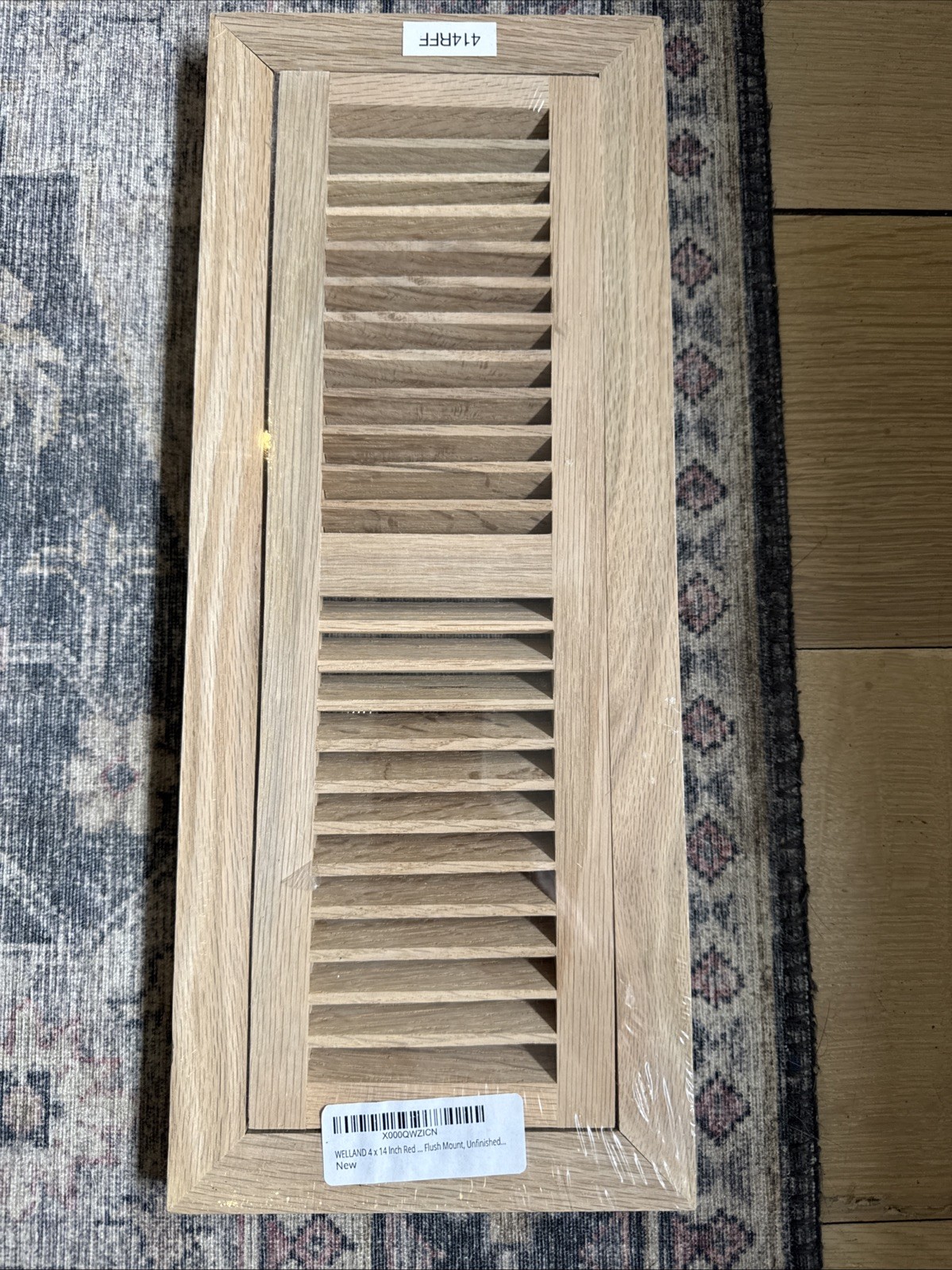 4” X 14” Red Oak Flush Mounted Unfinished Grill